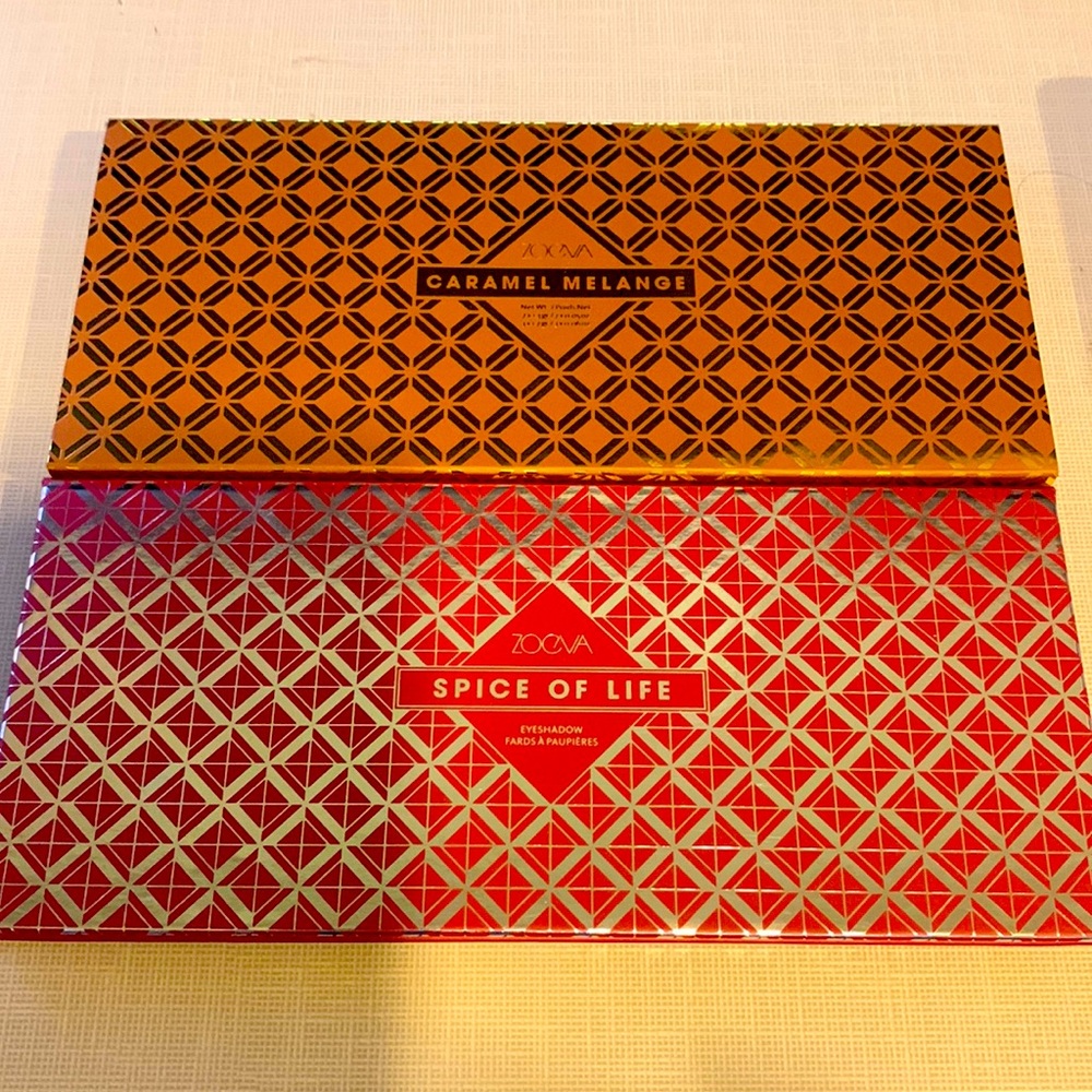 Zoeva caramel melange and spice of life palettes